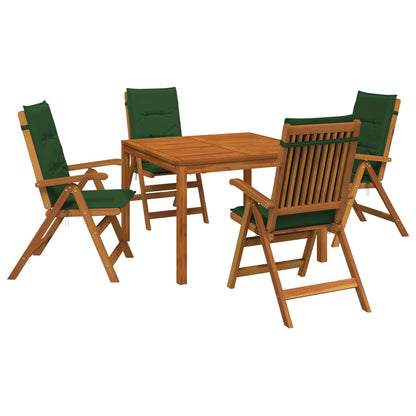 vidaXL 5-Piece Garden Dining Set 5 pcs Natural Solid Acacia Wood