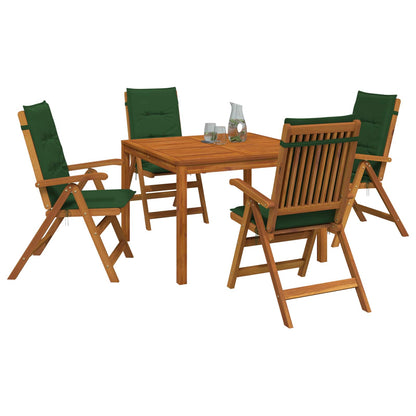 vidaXL 5-Piece Garden Dining Set 5 pcs Natural Solid Acacia Wood