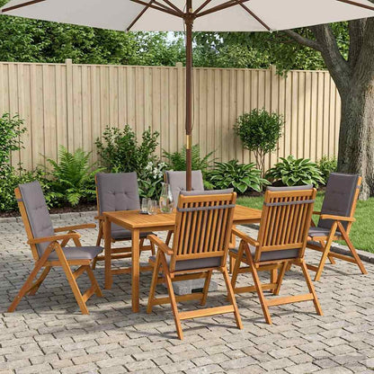 vidaXL 7-Piece Garden Dining Set 7 pcs Natural Solid Acacia Wood