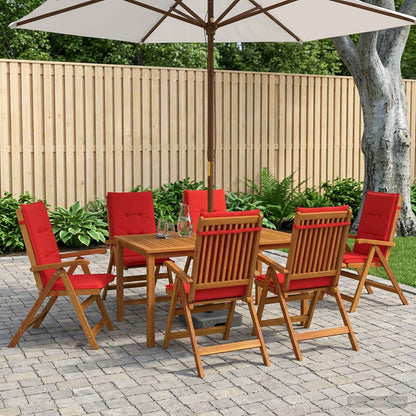 vidaXL 7-Piece Garden Dining Set 7 pcs Natural Solid Acacia Wood