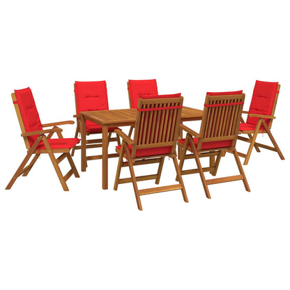 vidaXL 7-Piece Garden Dining Set 7 pcs Natural Solid Acacia Wood