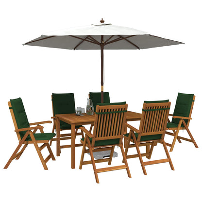 vidaXL 7-Piece Garden Dining Set 7 pcs Natural Solid Acacia Wood