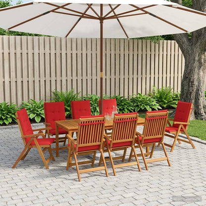 vidaXL 9-Piece Garden Dining Set 9 pcs Natural Solid Acacia Wood