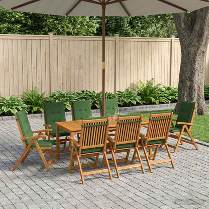vidaXL 9-Piece Garden Dining Set 9 pcs Natural Solid Acacia Wood