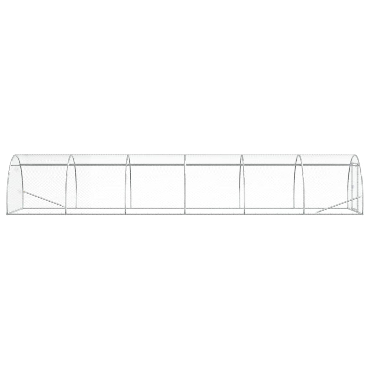 vidaXL Chicken Coop Silver 600 x 150 x 100 cm Galvanised Steel