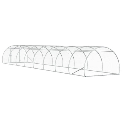 vidaXL Chicken Coop Silver 800 x 150 x 100 cm Galvanised Steel