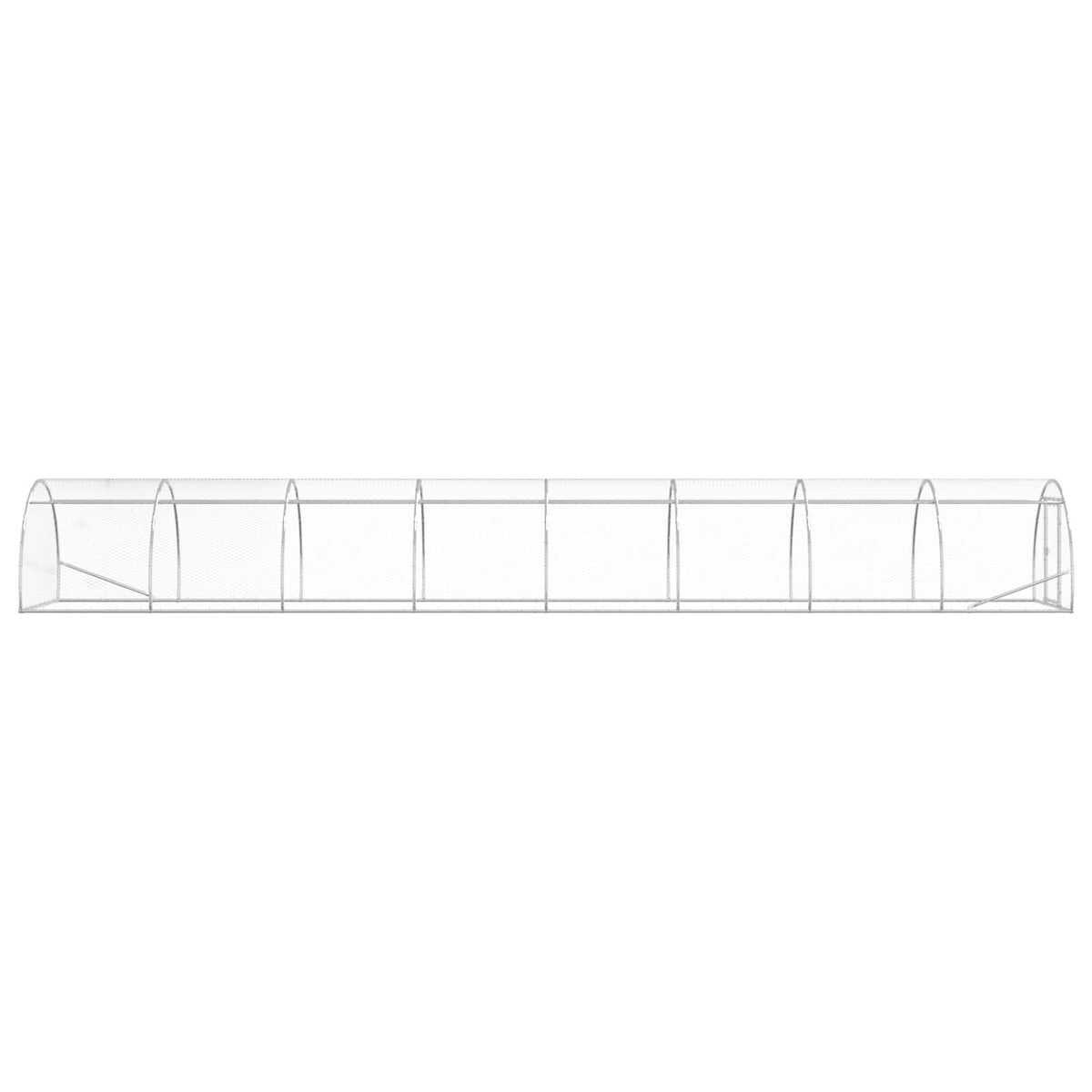vidaXL Chicken Coop Silver 800 x 150 x 100 cm Galvanised Steel