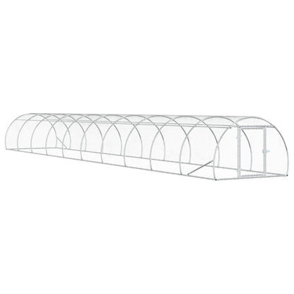 vidaXL Chicken Coop Silver 1000 x 150 x 100 cm Galvanised Steel