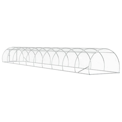 vidaXL Chicken Coop Silver 1000 x 150 x 100 cm Galvanised Steel