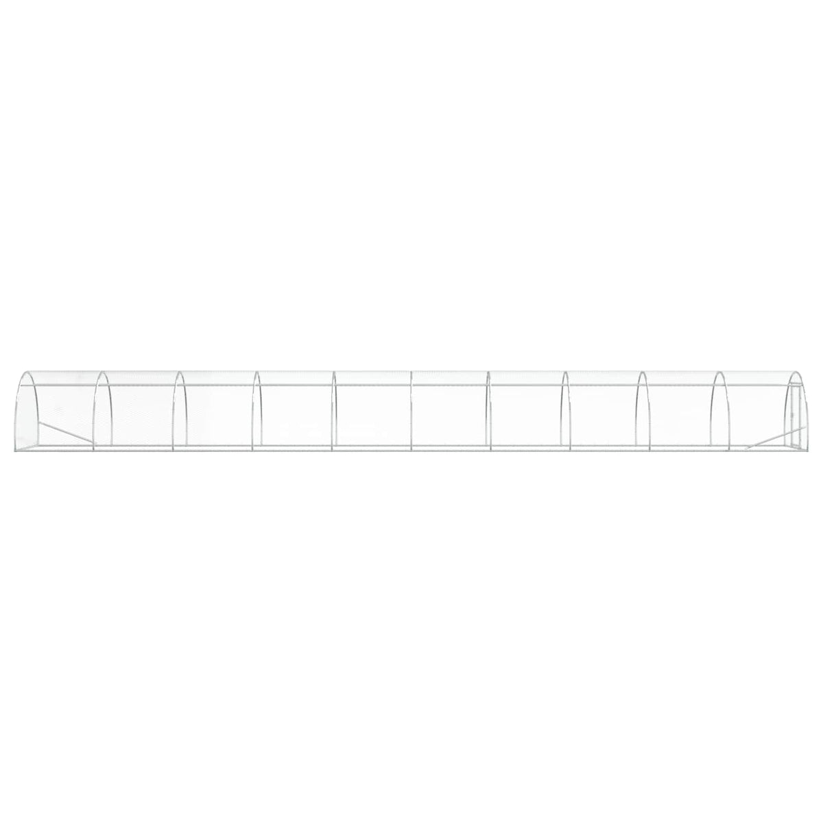 vidaXL Chicken Coop Silver 1000 x 150 x 100 cm Galvanised Steel