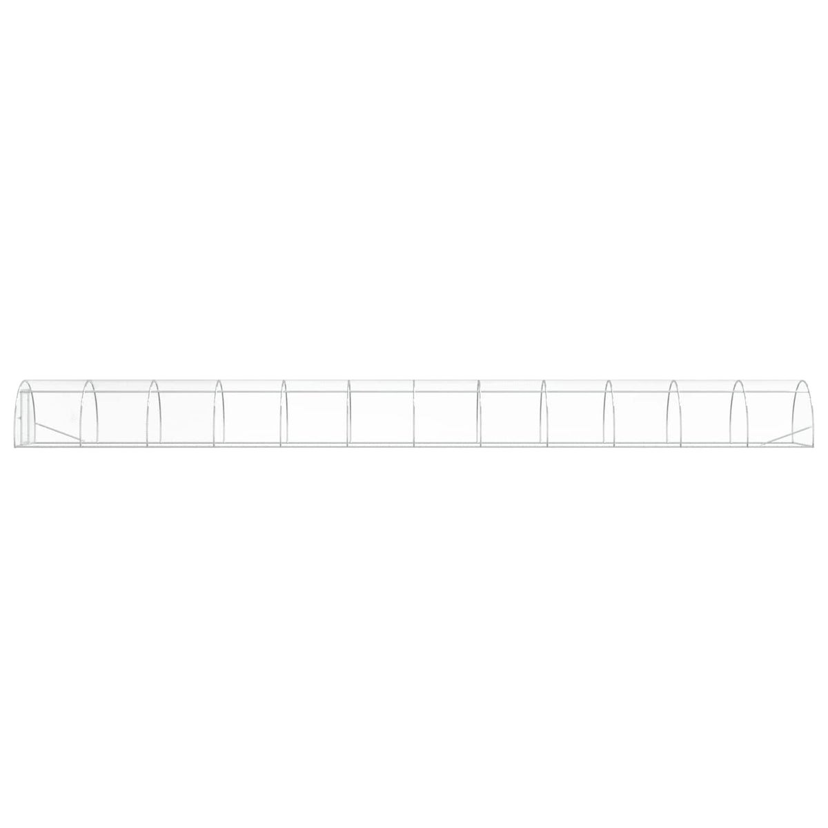 vidaXL Chicken Coop Silver 1200 x 150 x 100 cm Galvanised Steel