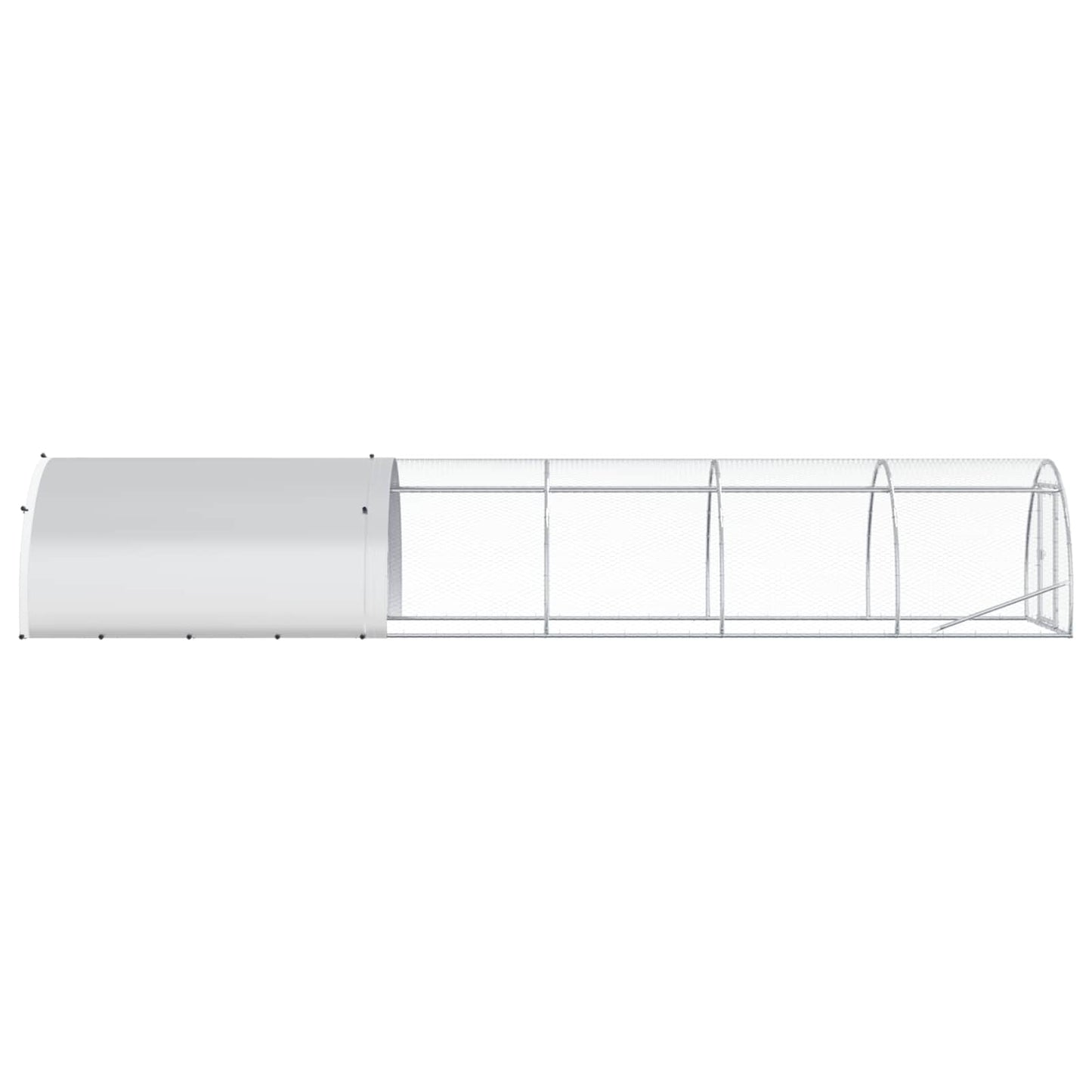 vidaXL Chicken Coop Silver 600 x 150 x 100 cm Galvanised Steel