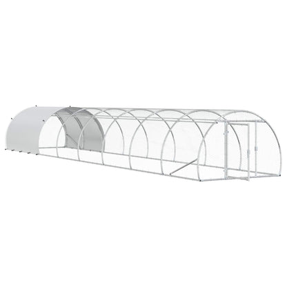 vidaXL Chicken Coop Silver 800 x 150 x 100 cm Galvanised Steel