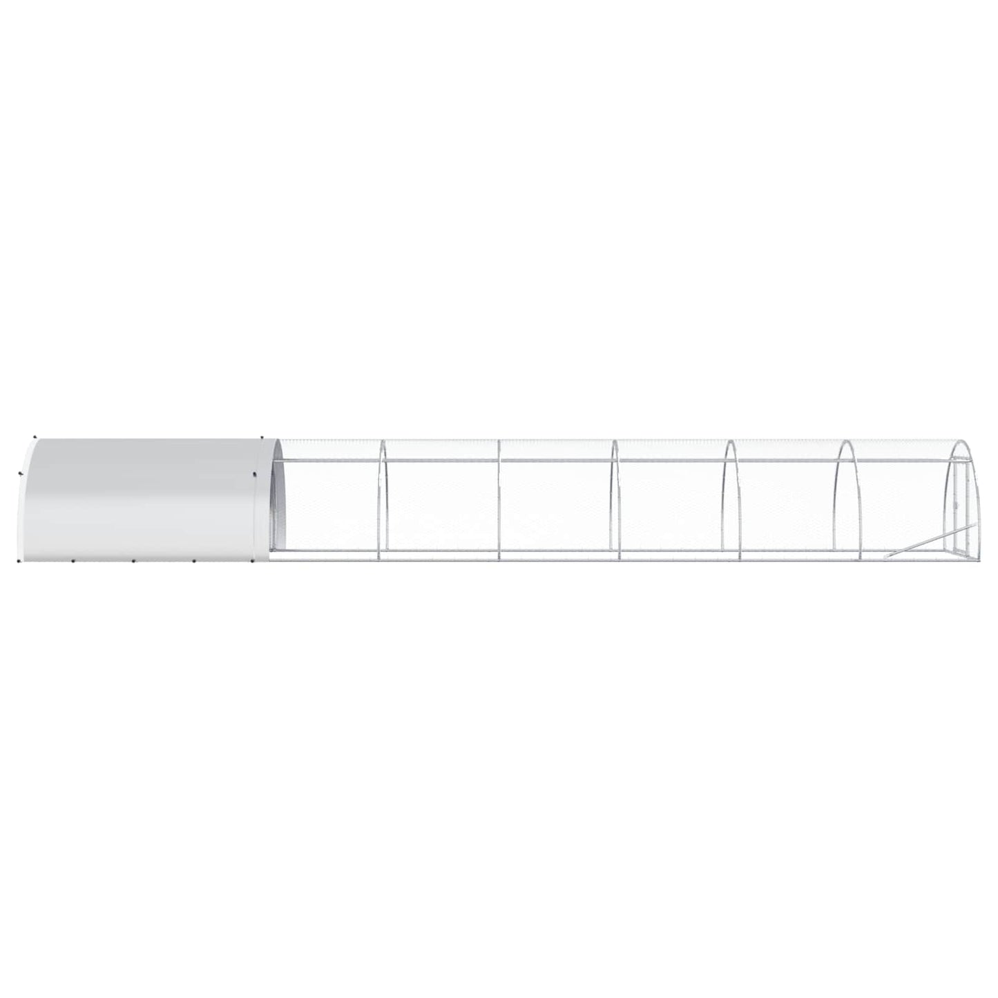 vidaXL Chicken Coop Silver 800 x 150 x 100 cm Galvanised Steel