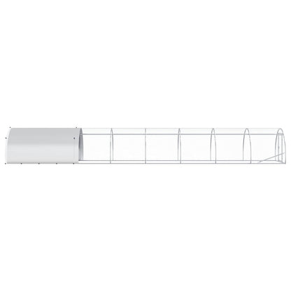 vidaXL Chicken Coop Silver 800 x 150 x 100 cm Galvanised Steel