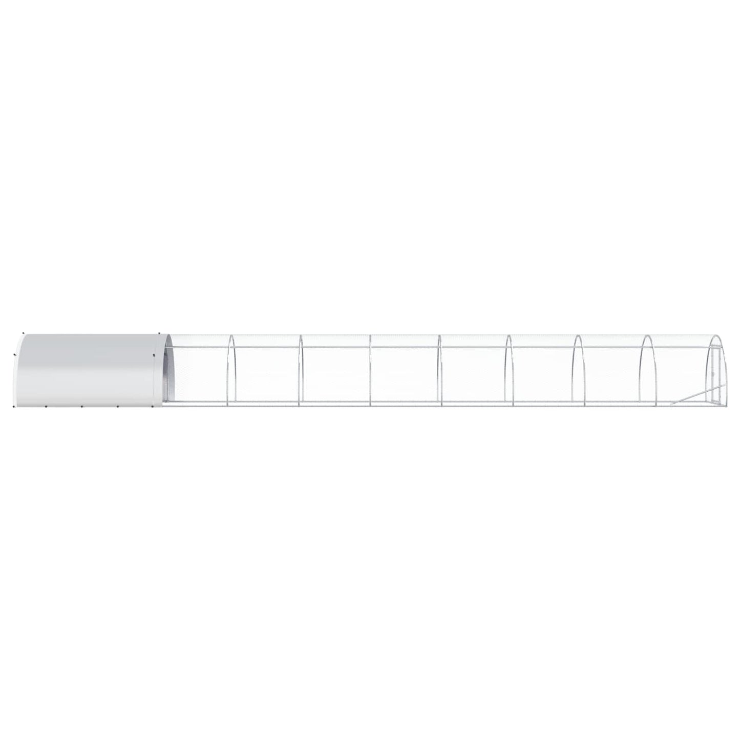 vidaXL Chicken Coop Silver 1000 x 150 x 100 cm Galvanised Steel