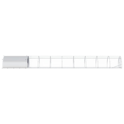 vidaXL Chicken Coop Silver 1000 x 150 x 100 cm Galvanised Steel