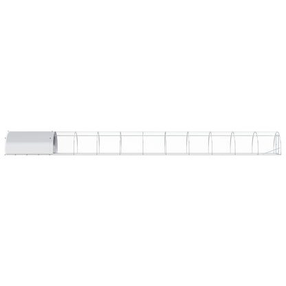 vidaXL Chicken Coop Silver 1200 x 150 x 100 cm Galvanised Steel