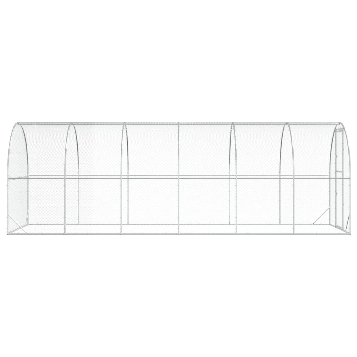 vidaXL Chicken Coop Silver 600 x 200 x 200 cm Galvanised Steel