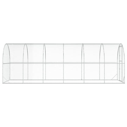 vidaXL Chicken Coop Silver 600 x 200 x 200 cm Galvanised Steel