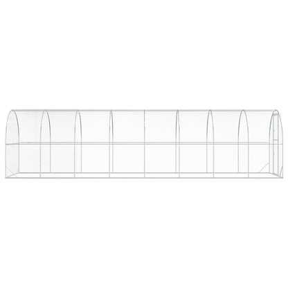vidaXL Chicken Coop Silver 800 x 200 x 200 cm Galvanised Steel