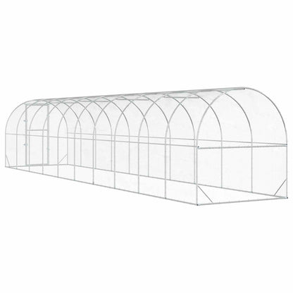 vidaXL Chicken Coop Silver 1000 x 200 x 200 cm Galvanised Steel