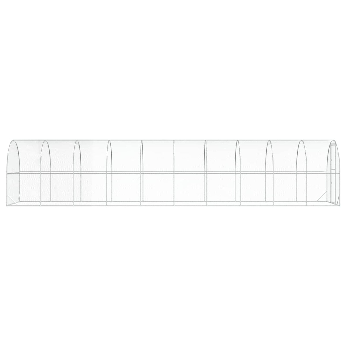 vidaXL Chicken Coop Silver 1000 x 200 x 200 cm Galvanised Steel