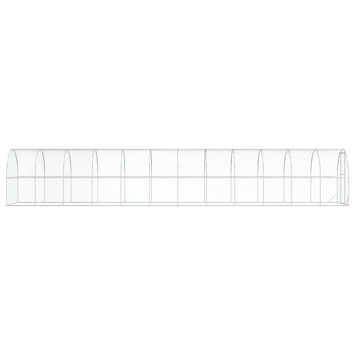 vidaXL Chicken Coop Silver 1200 x 200 x 200 cm Galvanised Steel
