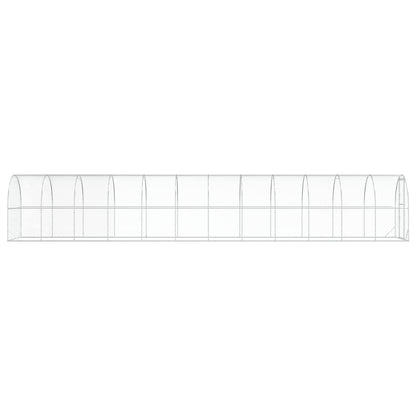 vidaXL Chicken Coop Silver 1200 x 200 x 200 cm Galvanised Steel