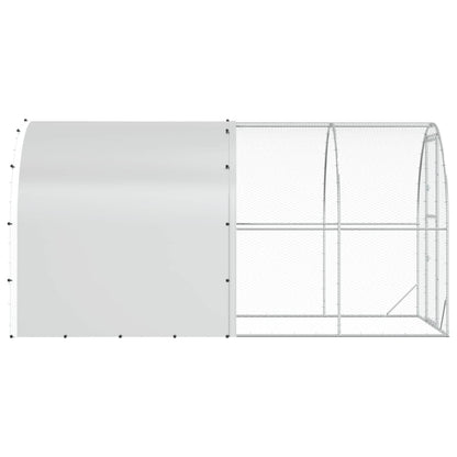 vidaXL Chicken Coop Silver 400 x 200 x 200 cm Galvanised Steel