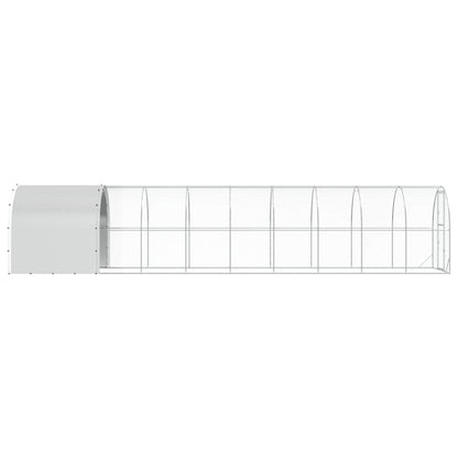 vidaXL Chicken Coop Silver 1000 x 200 x 200 cm Galvanised Steel