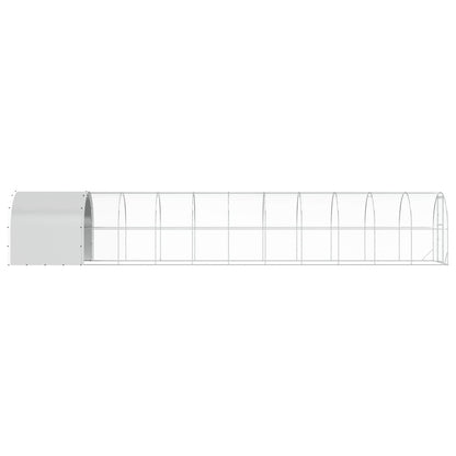 vidaXL Chicken Coop Silver 1200 x 200 x 200 cm Galvanised Steel