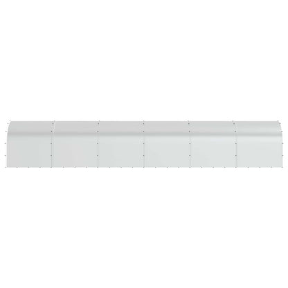 vidaXL Chicken Coop Silver 1200 x 200 x 200 cm Galvanised Steel