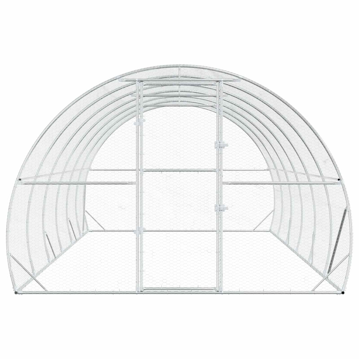 vidaXL Chicken Coop Silver 600 x 300 x 200 cm Galvanised Steel