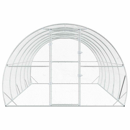 vidaXL Chicken Coop Silver 600 x 300 x 200 cm Galvanised Steel