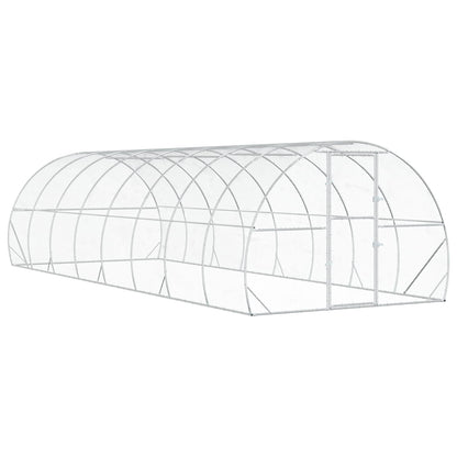 vidaXL Chicken Coop Silver 800 x 300 x 200 cm Galvanised Steel