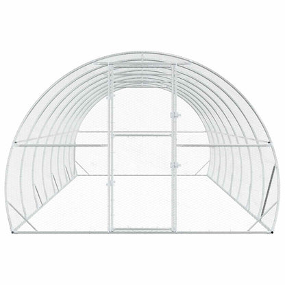 vidaXL Chicken Coop Silver 800 x 300 x 200 cm Galvanised Steel