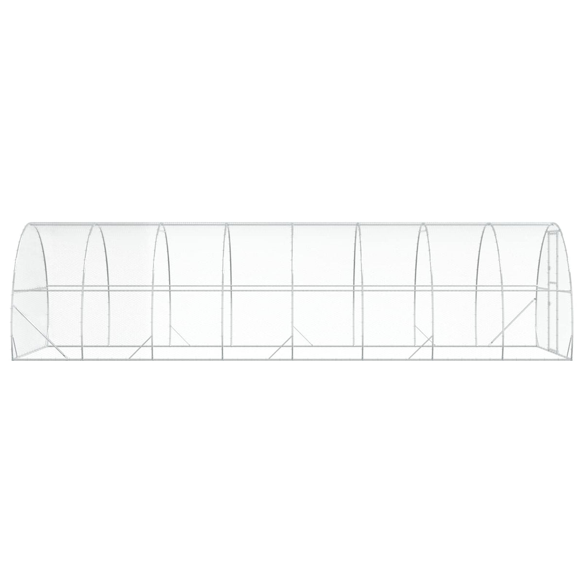 vidaXL Chicken Coop Silver 800 x 300 x 200 cm Galvanised Steel