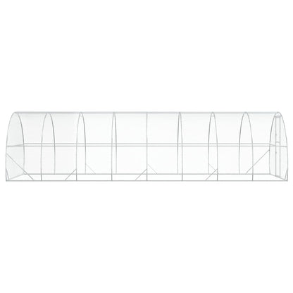 vidaXL Chicken Coop Silver 800 x 300 x 200 cm Galvanised Steel