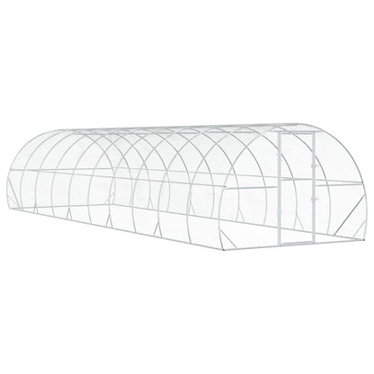 vidaXL Chicken Coop Silver 1000 x 300 x 200 cm Galvanised Steel