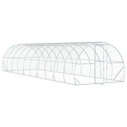 vidaXL Chicken Coop Silver 1000 x 300 x 200 cm Galvanised Steel