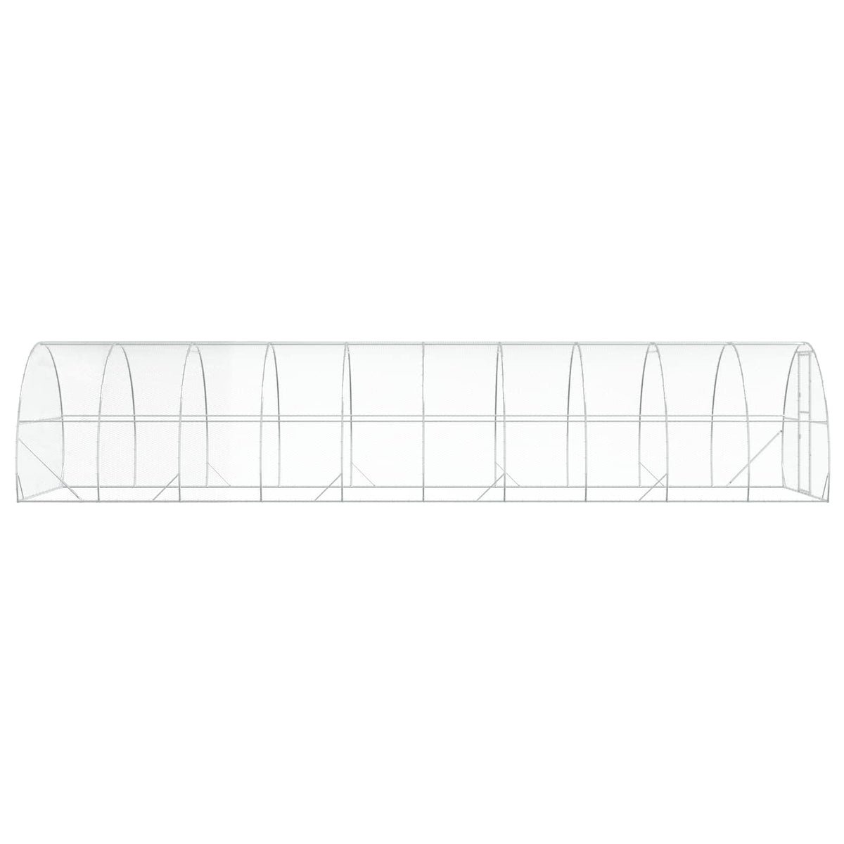 vidaXL Chicken Coop Silver 1000 x 300 x 200 cm Galvanised Steel