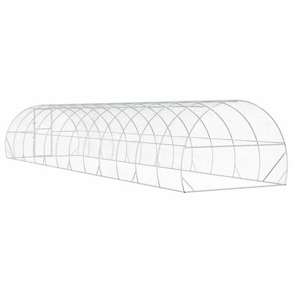 vidaXL Chicken Coop Silver 1200 x 300 x 200 cm Galvanised Steel