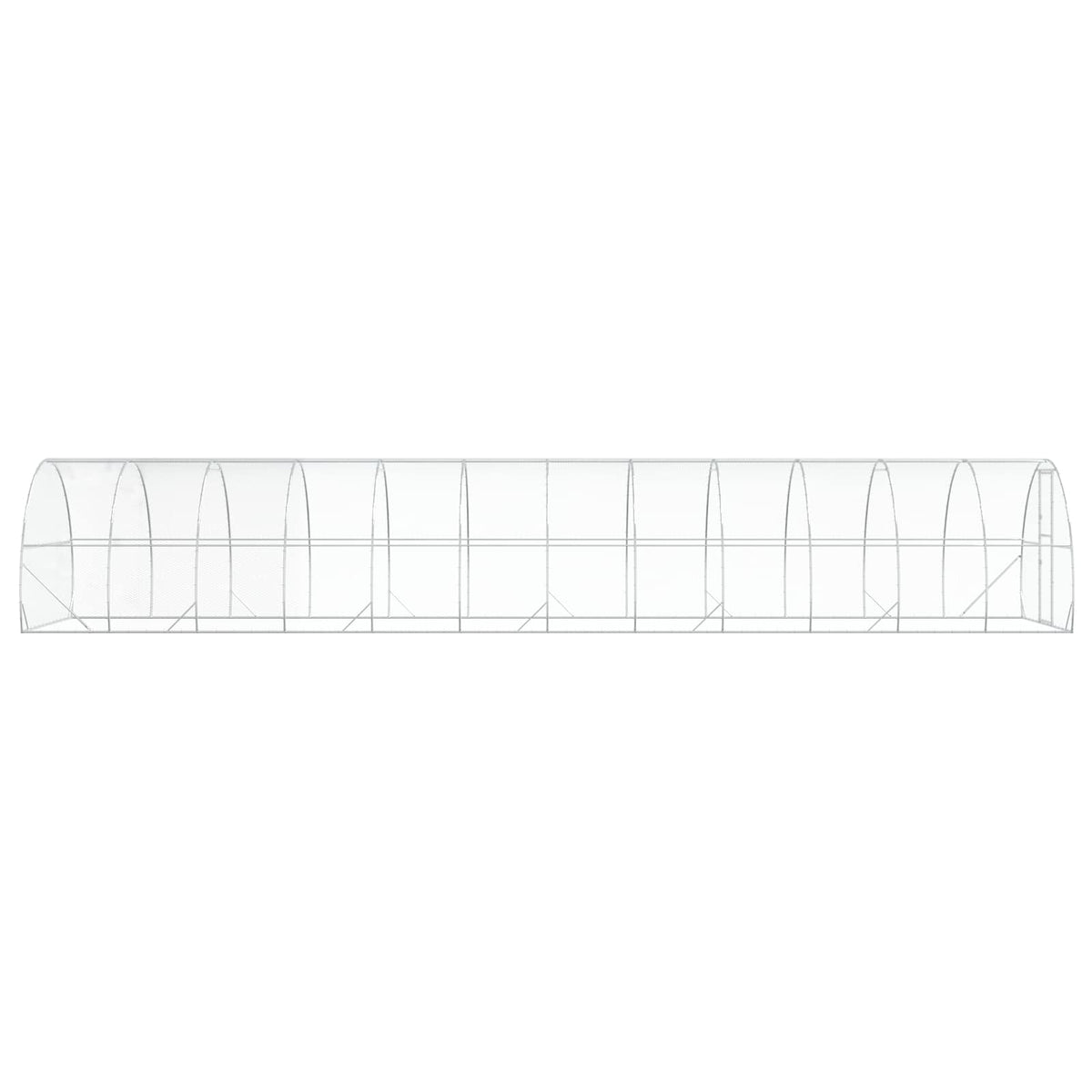 vidaXL Chicken Coop Silver 1200 x 300 x 200 cm Galvanised Steel