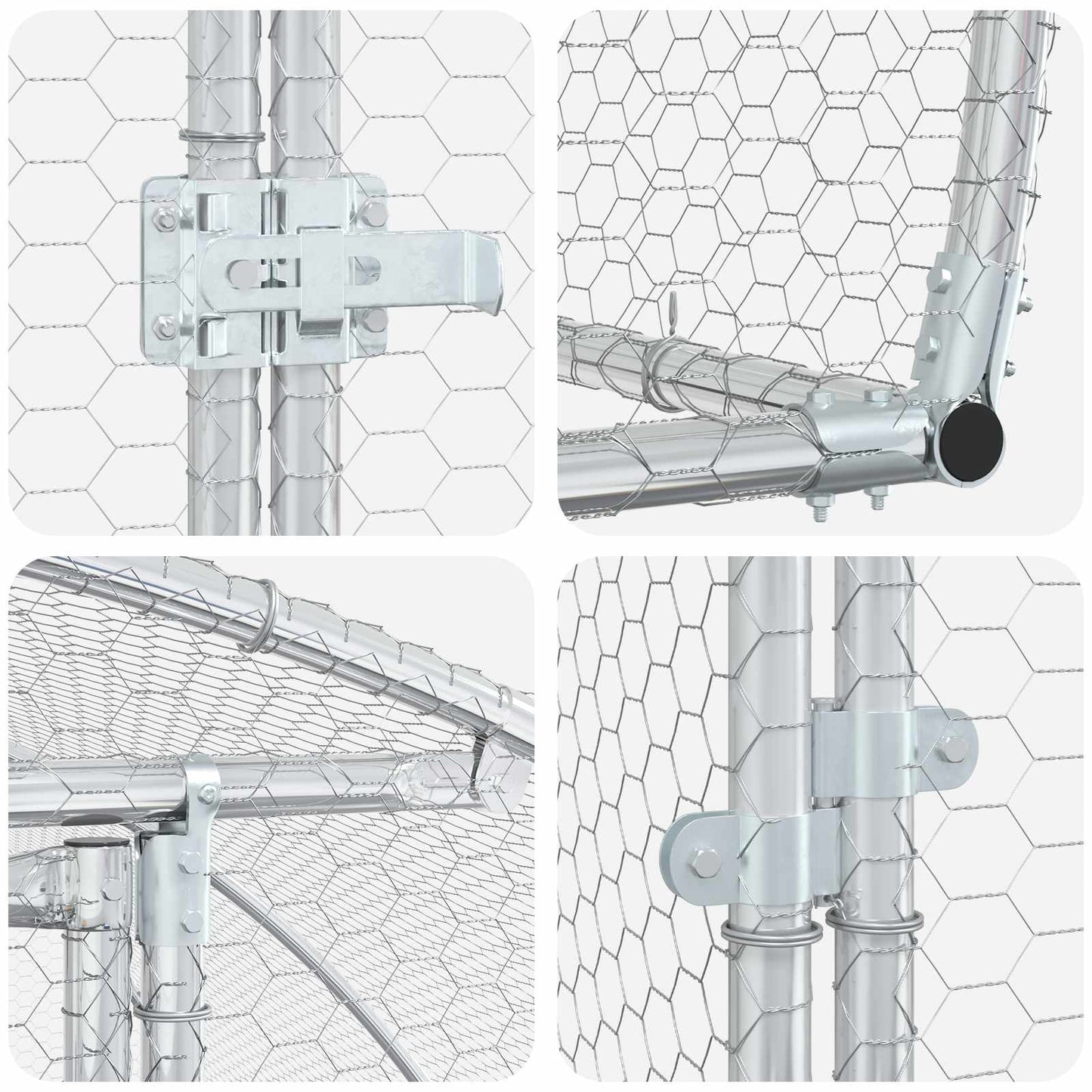 vidaXL Chicken Coop Silver 600 x 300 x 200 cm Galvanised Steel