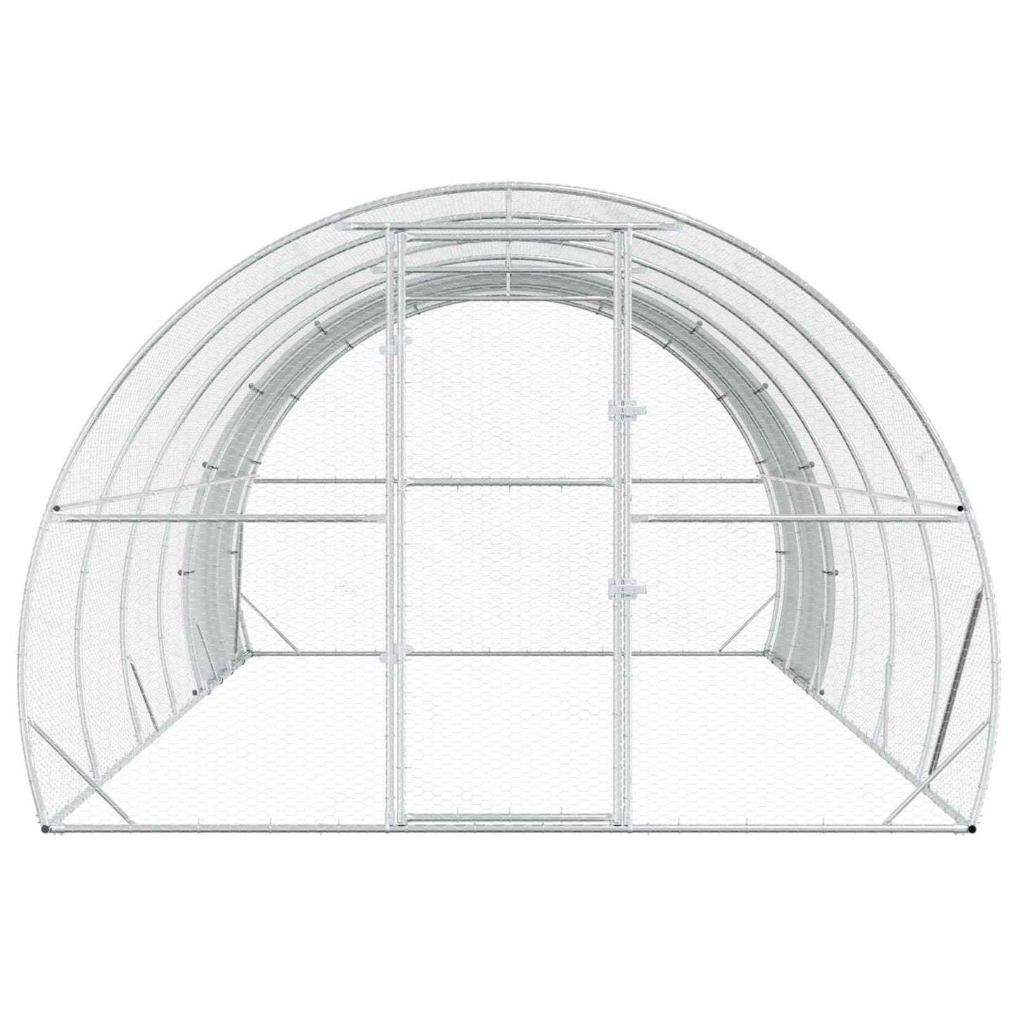 vidaXL Chicken Coop Silver 600 x 300 x 200 cm Galvanised Steel