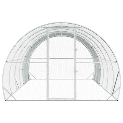 vidaXL Chicken Coop Silver 600 x 300 x 200 cm Galvanised Steel