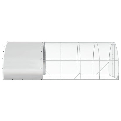 vidaXL Chicken Coop Silver 600 x 300 x 200 cm Galvanised Steel