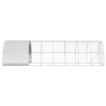 vidaXL Chicken Coop Silver 800 x 300 x 200 cm Galvanised Steel