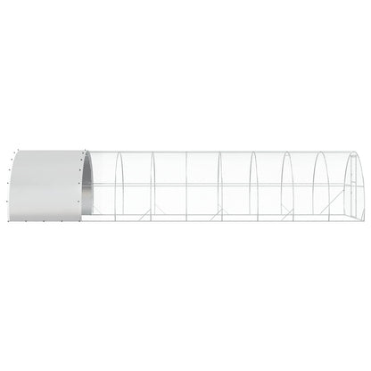 vidaXL Chicken Coop Silver 1000 x 300 x 200 cm Galvanised Steel